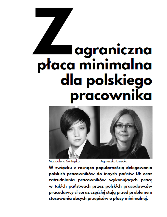 Zagraniczna płaca minimalna dla polskiego pracownika