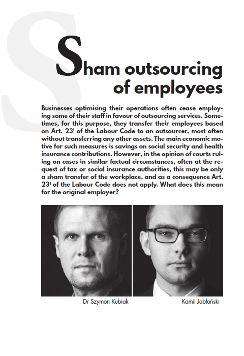 Sham outsourcing of employees