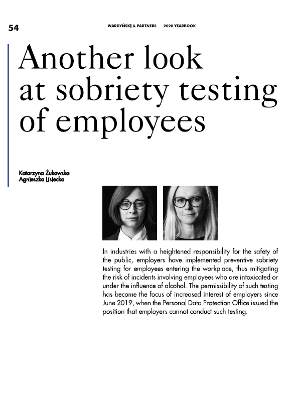 Another look at sobriety testing of employees