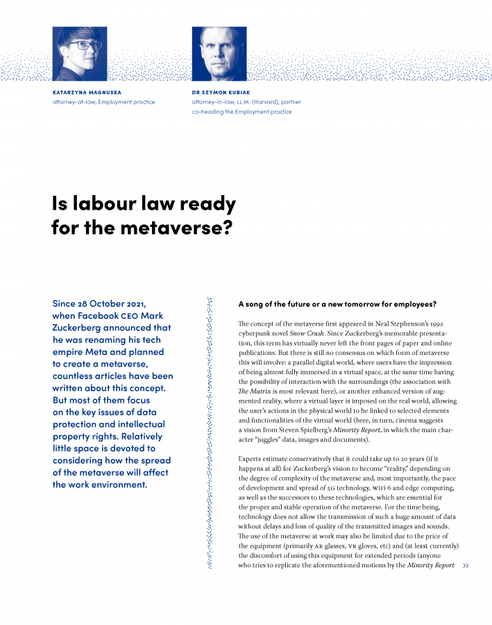 Is labour law ready for the metaverse?