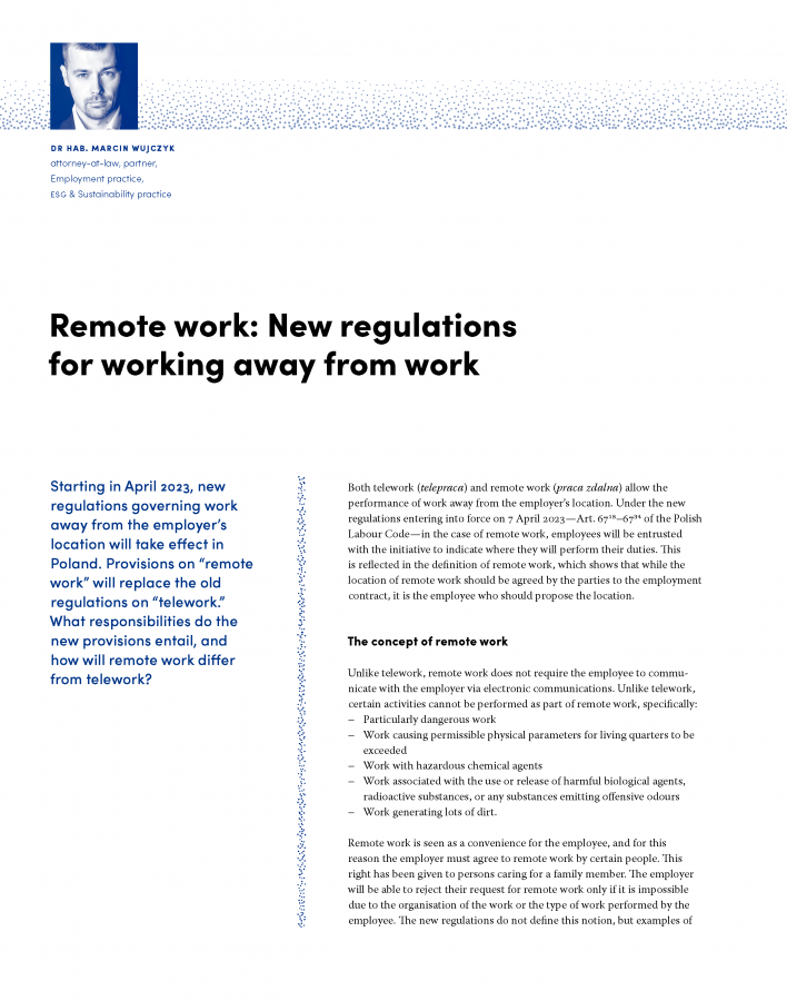 Remote work: New regulations for working away from work